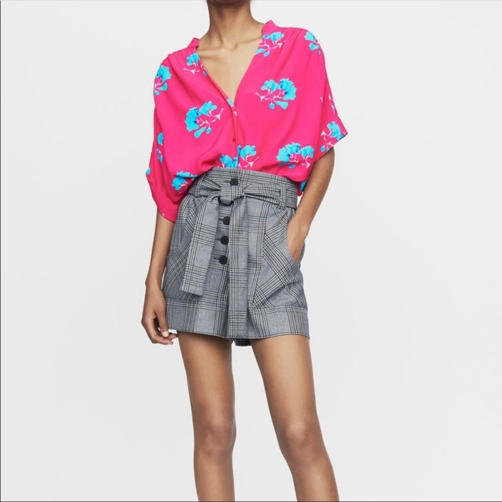 Maje plaid shorts